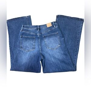 RFM Wide Straight Leg Indigo‎ Junior  Blue Jeans Size 11 Stretch